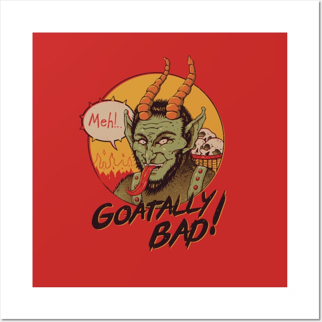 Goatally Bad! Wall Art by Vincent Trinidad Art